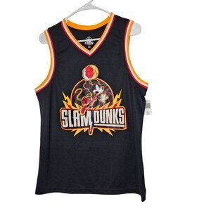 Disney‎ Parks NWT Mickey Mouse Slam Dunks Basketball Jersey Black S Polyester